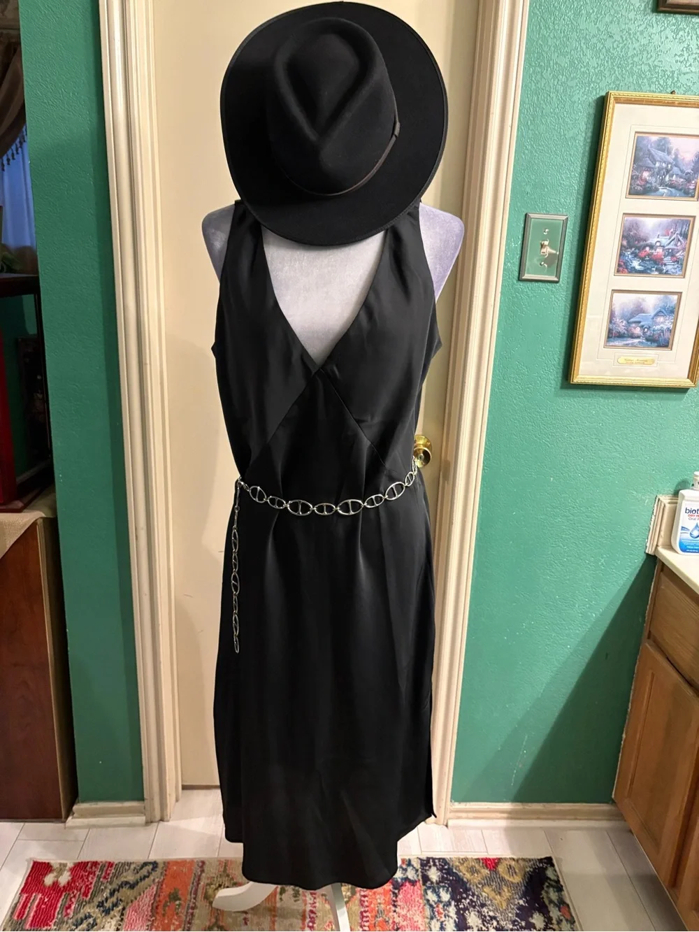 Will+Bear Calloway Black Wool Fedora Hat with Slim Band